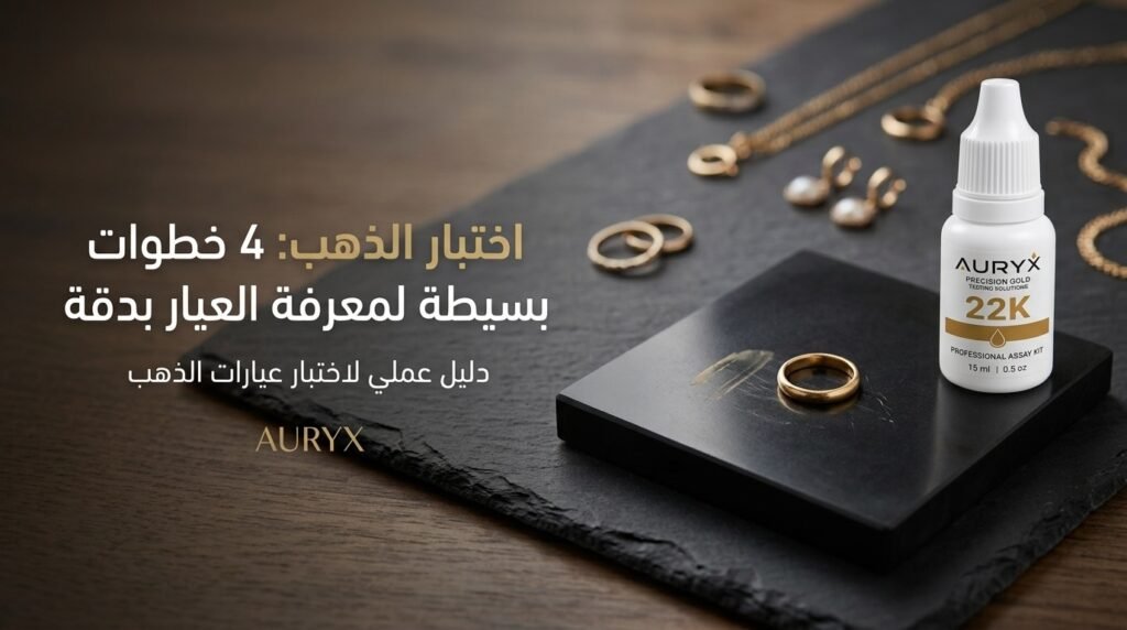 كيفية اختبار الذهب ومعرفة عياره؟ دليل عملي للصاغة وتجار الذهب اختبار الذهب ومعرفة عيار الذهب باستخدام حجر الاختبار